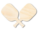 Unfinished Crossed Pickleball Paddle Shape | DIY Craft Cutout | up to 46" DIY