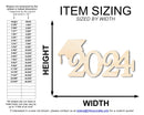 Unfinished 2024 Graduation Cap Silhouette | DIY Craft Cutout | up to 46" DIY