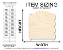 Unfinished Compost Bin Shape | DIY Craft Cutout | up to 46" DIY