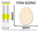 Unfinished Egg Door Hanger | DIY Craft Cutout | Door Hanger | up to 46" DIY