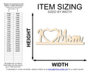 Unfinished I Love Mom Frame Shape | DIY Craft Cutout | up to 46" DIY