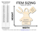 Unfinished Happy Father's Day Grill Apron Shape | DIY Craft Cutout | up to 46" DIY