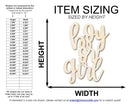 Unfinished Boy or Girl Sign Shape | DIY Craft Cutout | up to 46" DIY