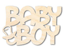 Unfinished Baby Boy Sign Shape | DIY Craft Cutout | up to 46" DIY