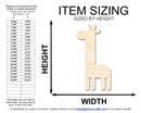 Unfinished Wood Cute Giraffe Shape  | DIY Craft Cutout | up to 46" DIY