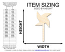 Unfinished Wood Pinwheel Shape | DIY Craft Cutout | up to 46" DIY