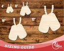Unfinished Wood Military Dog Tag Chain Shape | DIY Craft Cutout | up to 46" DIY