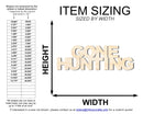 Unfinished Wood Gone Hunting Cutout | DIY Craft Cutout | up to 46" DIY
