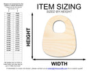Unfinished Wood Baby Bib Shape | DIY Craft Cutout | up to 46" DIY