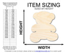 Unfinished Wood Teddy Bear Shape | DIY Craft Cutout | up to 46" DIY