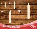 Unfinished Wood Crayon Shape | DIY Craft Cutout | up to 46" DIY