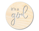 Unfinished Wood It's A Girl Cutout | DIY Craft Shape | up to 46" DIY