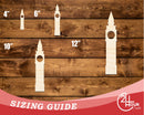 Unfinished Wood Big Ben Shape | DIY Craft Cutout | up to 46" DIY