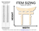 Unfinished Wood Shinto Symbol Shape | DIY Craft Cutout | up to 46" DIY