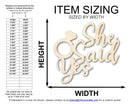Unfinished Wood She Said Yes Shape | DIY Craft Cutout | up to 46" DIY