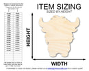 Unfinished Wood Cute Highland Cow Shape | DIY Craft Cutout | up to 46" DIY