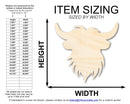 Unfinished Wood Highland Cow Head Shape | DIY Craft Cutout | up to 46" DIY