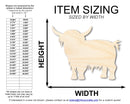 Unfinished Wood Highland Cow Shape | DIY Craft Cutout | up to 46" DIY