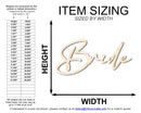 Unfinished Wood Bride Chair Sign | DIY Craft Cutout | up to 46" DIY