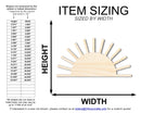 Unfinished Wood Boho Half Sun Shape | DIY Craft Cutout | up to 46" DIY