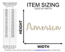 Unfinished Wood America Script | DIY Craft Cutout | up to 46" DIY
