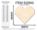 Unfinished Wood Pixel Heart Shape | DIY Craft Cutout | up to 46" DIY