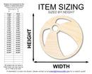 Unfinished Wood Beach Ball Shape | DIY Craft Cutout | up to 46" DIY