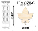 Unfinished Wood Simple Fall Leaf Shape | DIY Craft Cutout | up to 46" DIY