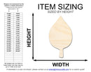 Unfinished Wood Simple Fall Leaf Shape | DIY Craft Cutout | up to 46" DIY