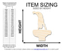 Unfinished Wood Men's Vault Shape | DIY Craft Cutout | up to 46" DIY