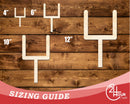 Unfinished Wood Football Field Goal Shape | DIY Craft Cutout | up to 46" DIY