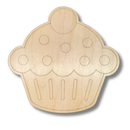 Unfinished Wood Etched Birthday Cupcake Shape | Paint By Line Crafts | up to 30" DIY