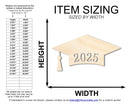 Unfinished Wood 2025 Graduation Cap Shape | DIY Craft Cutout | up to 46" DIY