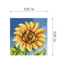 Gobelin canvas for halfstitch without yarn Sunflower