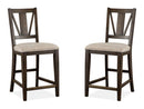 Westley Falls - Counter Chair With Upholstered Seat (Set of 2) - Graphite