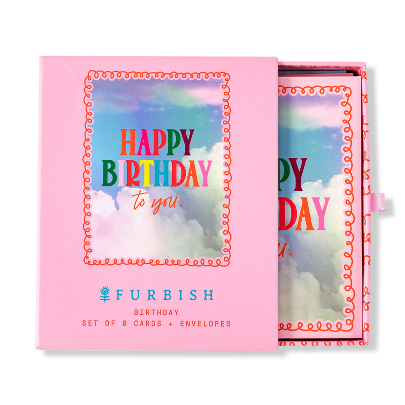 Boxed Greeting Card S/8 - Birthday