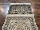 Turkish Kayseri Silk Rug 3x5, Tree of Life Silk Oriental Carpet, Birds Persian Vase Design, Hand Knotted Vintage Fine Rug, 340 KPSI