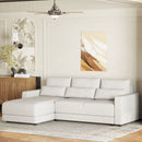 L-shaped Modular Sectional Sofa with Removable Back Cushions and 3 Pillows, Suitable for Living rooms, Offices, and Apartments