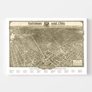 Vintage Map of Washington,  1923