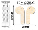 Unfinished Wood Earbuds Shape | DIY Craft Cutout | up to 46" DIY