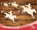 Unfinished Wood Rodeo Cowboy Shape | DIY Craft Cutout | up to 46" DIY
