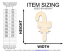 Unfinished Wood Bow Candy Cane Shape | DIY Craft Cutout | up to 46" DIY