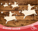 Unfinished Wood Bull Rider Shape | DIY Craft Cutout | up to 46" DIY