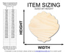 Unfinished Wood Clam Sea Shell Shape | DIY Craft Cutout | up to 46" DIY