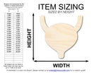 Unfinished Wood Bladder Shape | DIY Craft Cutout | up to 46" DIY