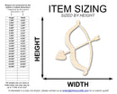 Unfinished Wood Heart Bow and Arrow Shape | DIY Craft Cutout | up to 46" DIY