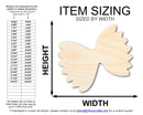 Unfinished Wood Farfalle Pasta| DIY Craft Cutout | up to 46" DIY