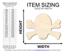 Unfinished Wood Skull and Bones Shape | DIY Craft Cutout | up to 46" DIY