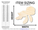 Unfinished Wood Cartoon Seaturtle Shape | DIY Craft Cutout | up to 46" DIY
