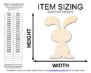 Unfinished Wood Cartoon Bunny Shape | DIY Craft Cutout | up to 46" DIY